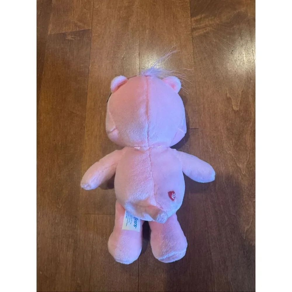 Vintage 2002 Care Bears Cheer Bear Plush 10” Pink Rainbow Heart Nose NWT - Picture 3 of 5